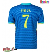 Camiseta Brasil Vinicius Junior #7 Visitante Equipación Copa America 2024 manga corta